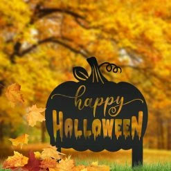 Speed Fabrication Halloween Metal Signs Halloween Yard Stake - Halloween Decor