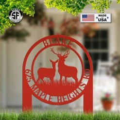 Speed Fabrication Custom Address Deer Yard Stake