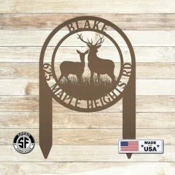 Speed Fabrication Custom Address Deer Yard Stake
