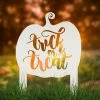 Speed Fabrication Fall/Autumn Metal Signs Trick Or Treat Metal Yard Stake - Halloween Pumpkin Decor