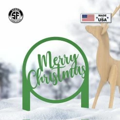 Speed Fabrication Christmas Metal Signs Merry Christmas Metal Yard Stake - Outdoor Christmas Decor
