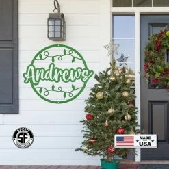 Speed Fabrication Custom Last Name Christmas Sign