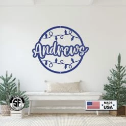 Speed Fabrication Custom Last Name Christmas Sign