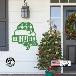 Speed Fabrication Metal Christmas Sign - Ho Ho Y'all Christmas Decor Christmas Metal Signs