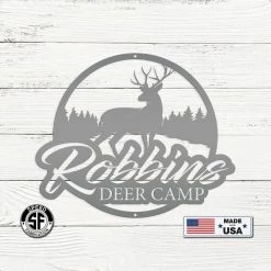 Speed Fabrication Personalized Deer Metal Sign - Hunting Sign