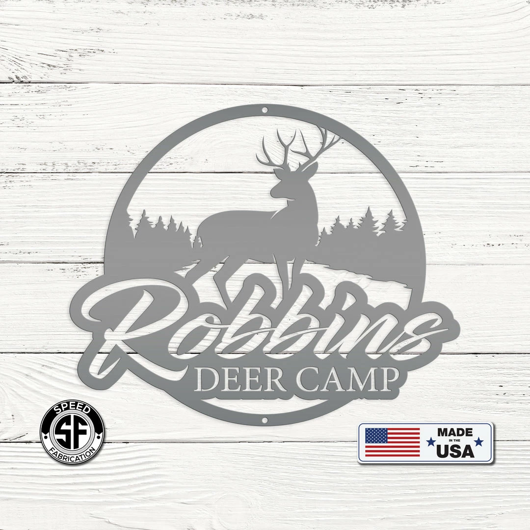 Speed Fabrication Personalized Deer Metal Sign - Hunting Sign
