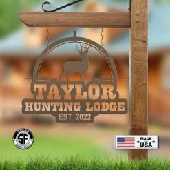 Speed Fabrication Custom Deer Hunting Metal Sign - Personalized Hunting & Fishing Metal Signs