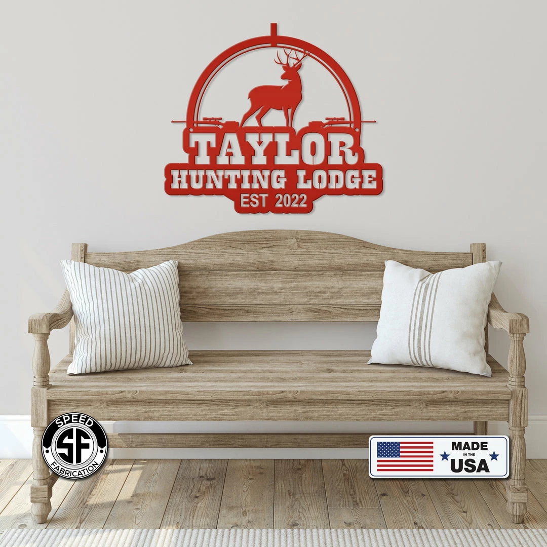Speed Fabrication Custom Deer Hunting Metal Sign - Personalized Hunting & Fishing Metal Signs
