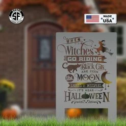 Speed Fabrication Halloween Metal Signs Cute Halloween Saying Metal Yard Stake - Halloween Decor