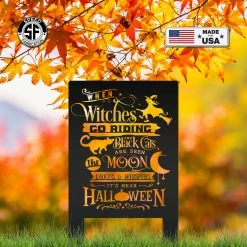 Speed Fabrication Halloween Metal Signs Cute Halloween Saying Metal Yard Stake - Halloween Decor