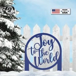 Speed Fabrication Joy To The World Metal Yard Stake - Christmas Decor
