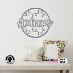 Speed Fabrication Custom Last Name Christmas Sign