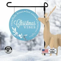 Speed Fabrication Christmas Vibes Metal Sign - Holiday Sign Christmas Metal Signs