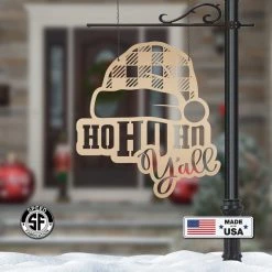 Speed Fabrication Metal Christmas Sign - Ho Ho Y'all Christmas Decor Christmas Metal Signs