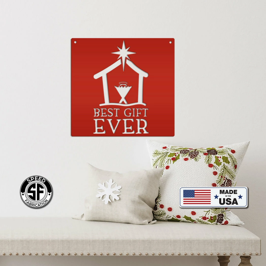 Speed Fabrication Christmas Metal Signs Best Gift Ever Christmas Metal Sign