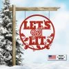 Speed Fabrication Let's Get Lit Metal Christmas Sign - Holiday Sign Christmas Metal Signs