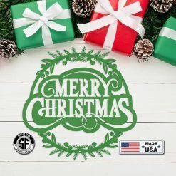 Speed Fabrication Metal Christmas Wreath Sign, Holiday Decor, Indoor, Outdoor