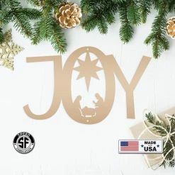 Speed Fabrication Christmas Metal Signs Joy Nativity Christmas Metal Sign