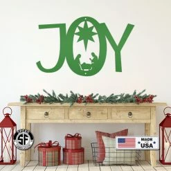 Speed Fabrication Christmas Metal Signs Joy Nativity Christmas Metal Sign