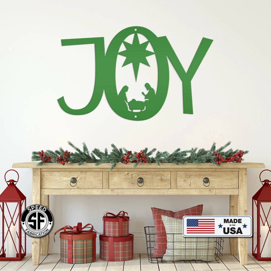Speed Fabrication Christmas Metal Signs Joy Nativity Christmas Metal Sign