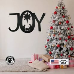 Speed Fabrication Christmas Metal Signs Joy Nativity Christmas Metal Sign