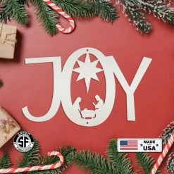 Speed Fabrication Christmas Metal Signs Joy Nativity Christmas Metal Sign
