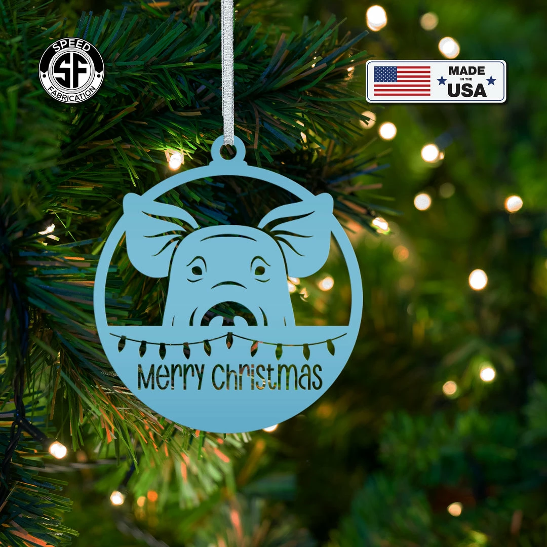 Speed Fabrication Pig Metal Ornament, Farm Ornament