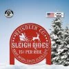 Speed Fabrication Metal Sleigh Rides Yard Stake - Outdoor Christmas Decor Christmas Metal Signs