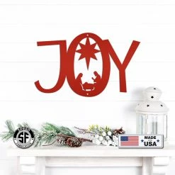 Speed Fabrication Christmas Metal Signs Joy Nativity Christmas Metal Sign