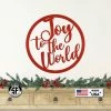 Speed Fabrication Round Joy To The World Christmas Décor Metal Sign