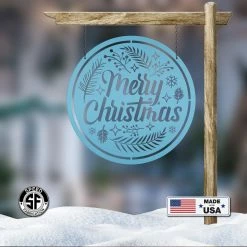 Speed Fabrication Decorative Merry Christmas Sign, Metal Christmas Decor