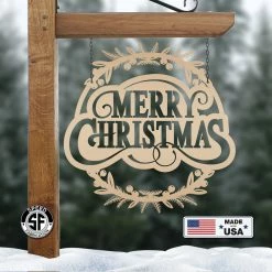 Speed Fabrication Metal Christmas Wreath Sign, Holiday Decor, Indoor, Outdoor