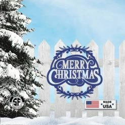 Speed Fabrication Metal Christmas Wreath Sign, Holiday Decor, Indoor, Outdoor