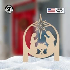 Speed Fabrication Christmas Metal Signs Outdoor Christmas Nativity Metal Yard Stake, Christian Decor