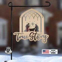 Speed Fabrication Christmas Metal Signs Indoor Outdoor Nativity Scene, Christian Metal Art, Made In The USA