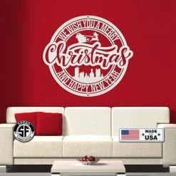 Speed Fabrication Metal Santa Claus Christmas Sign - Holiday Decor Christmas Metal Signs