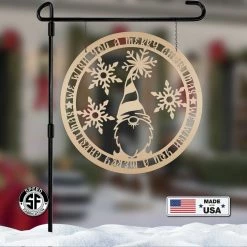 Speed Fabrication Christmas Gnome Metal Sign, Cute Gnome Sign Christmas Metal Signs