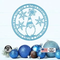 Speed Fabrication Christmas Gnome Metal Sign, Cute Gnome Sign Christmas Metal Signs