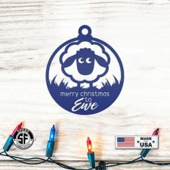 Speed Fabrication Christmas Metal Signs Metal Sheep Ornament - Holiday Decor