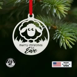 Speed Fabrication Christmas Metal Signs Metal Sheep Ornament - Holiday Decor