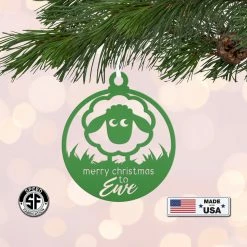 Speed Fabrication Christmas Metal Signs Metal Sheep Ornament - Holiday Decor