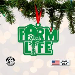 Speed Fabrication Farm Life Metal Ornament - Christmas Decor