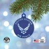 Speed Fabrication Metal US Air Force Ornament, Made In The USA, Christmas Decor Christmas Metal Signs