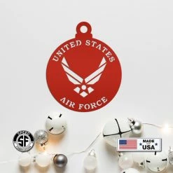 Speed Fabrication Metal US Air Force Ornament, Made In The USA, Christmas Decor Christmas Metal Signs