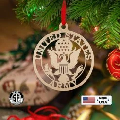 Speed Fabrication Metal US Army Ornament - Christmas Decor Christmas Metal Signs