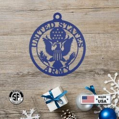 Speed Fabrication Metal US Army Ornament - Christmas Decor Christmas Metal Signs