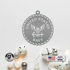 Speed Fabrication Christmas Metal Signs Metal US Navy Ornament - Christmas Decor
