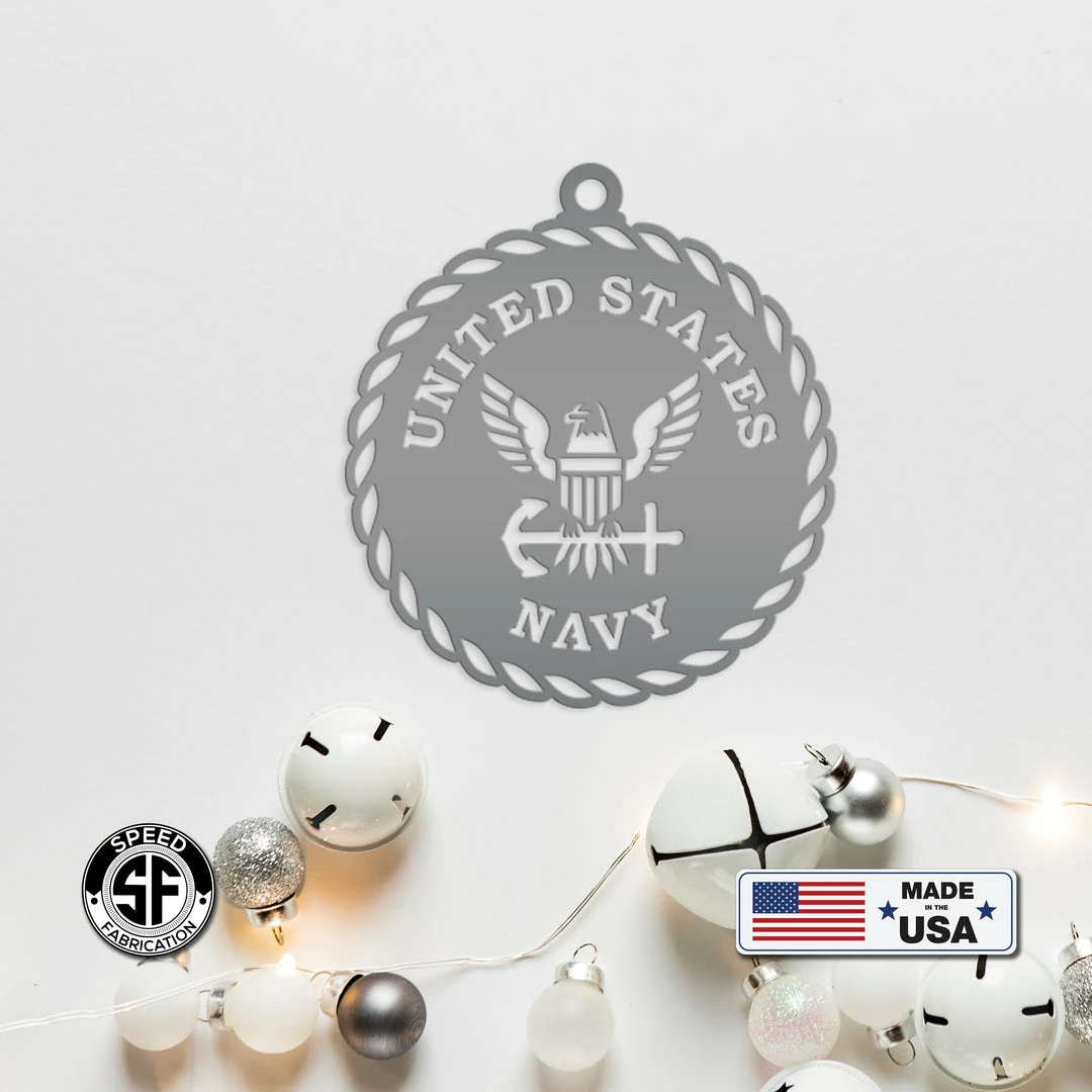 Speed Fabrication Christmas Metal Signs Metal US Navy Ornament - Christmas Decor