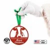 Speed Fabrication Metal Mooey Christmas Ornament, Farm Ornament, Holiday Decor