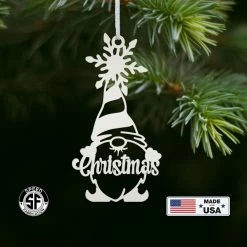 Speed Fabrication Ornaments Christmas Gnome Metal Ornament - Holiday Decor